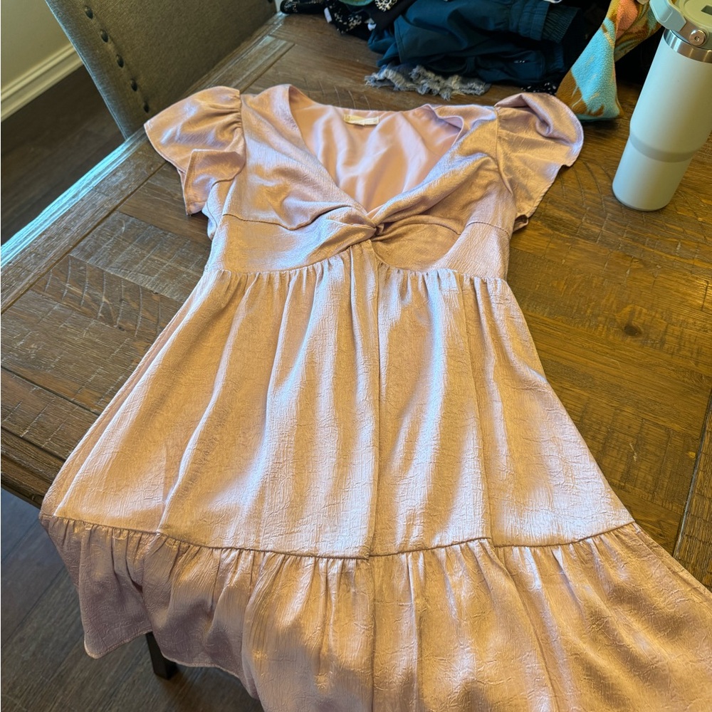 Altar'd State Shimmering Pink Dress